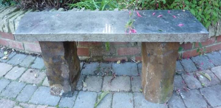 Galway Basalt rustic bench