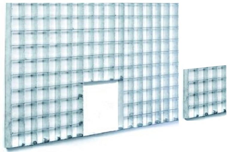 2x100 Rectangular Grid Heavy duty rectangular steel grid with removeable pump access hatch ...