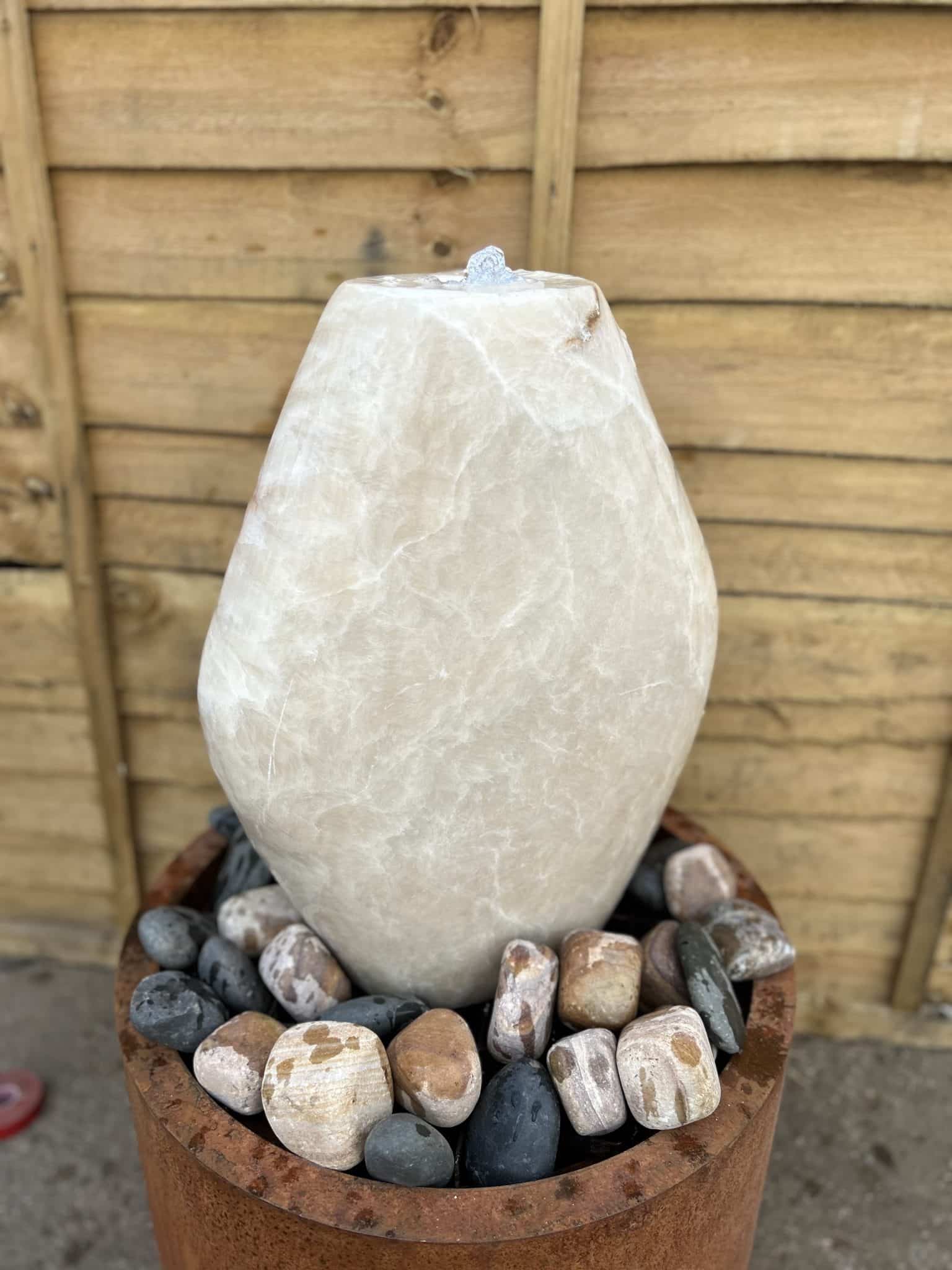 Orange and White Marble Rock - Ornamental Classics