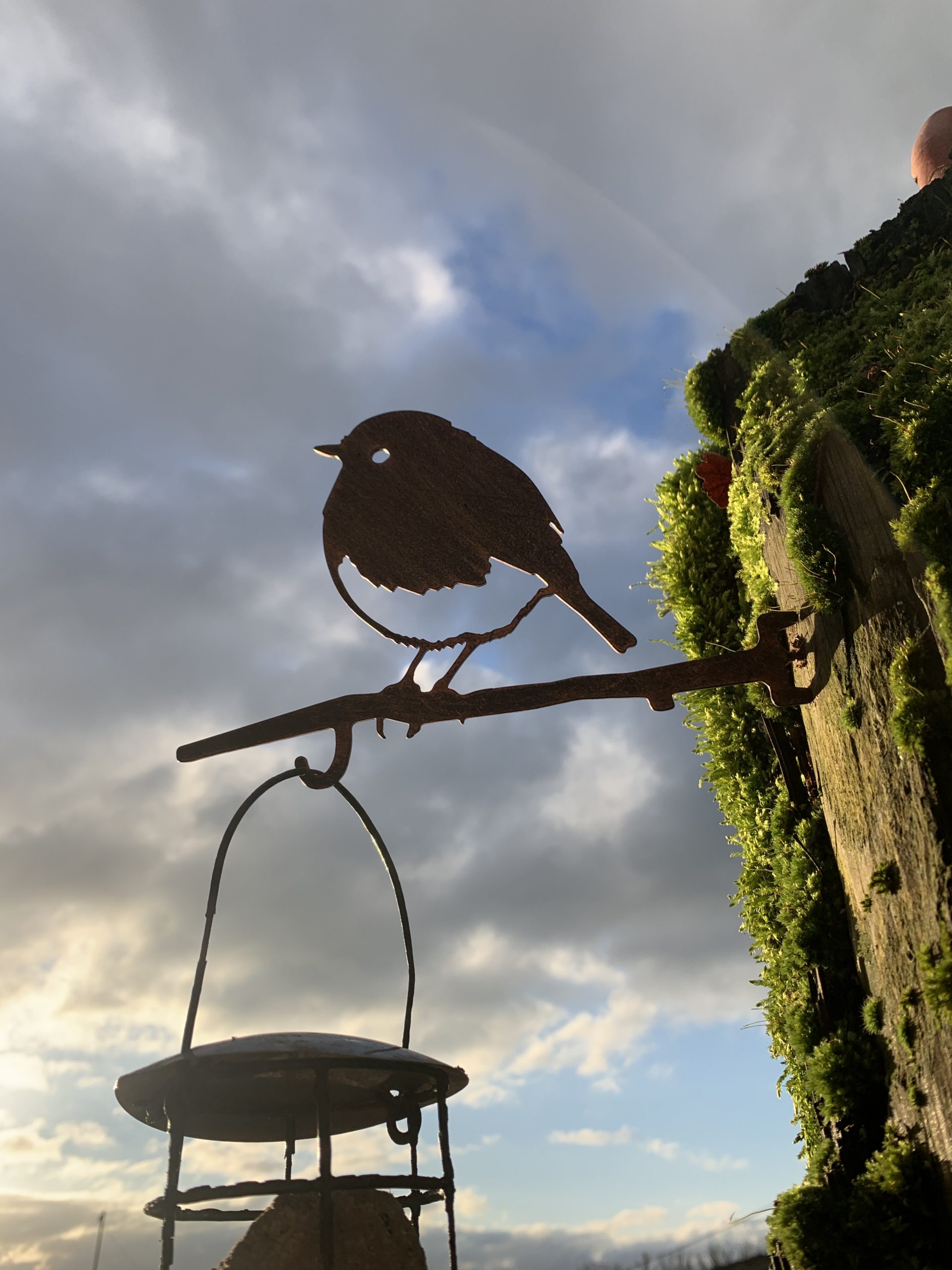 Robin bird feeder hanger