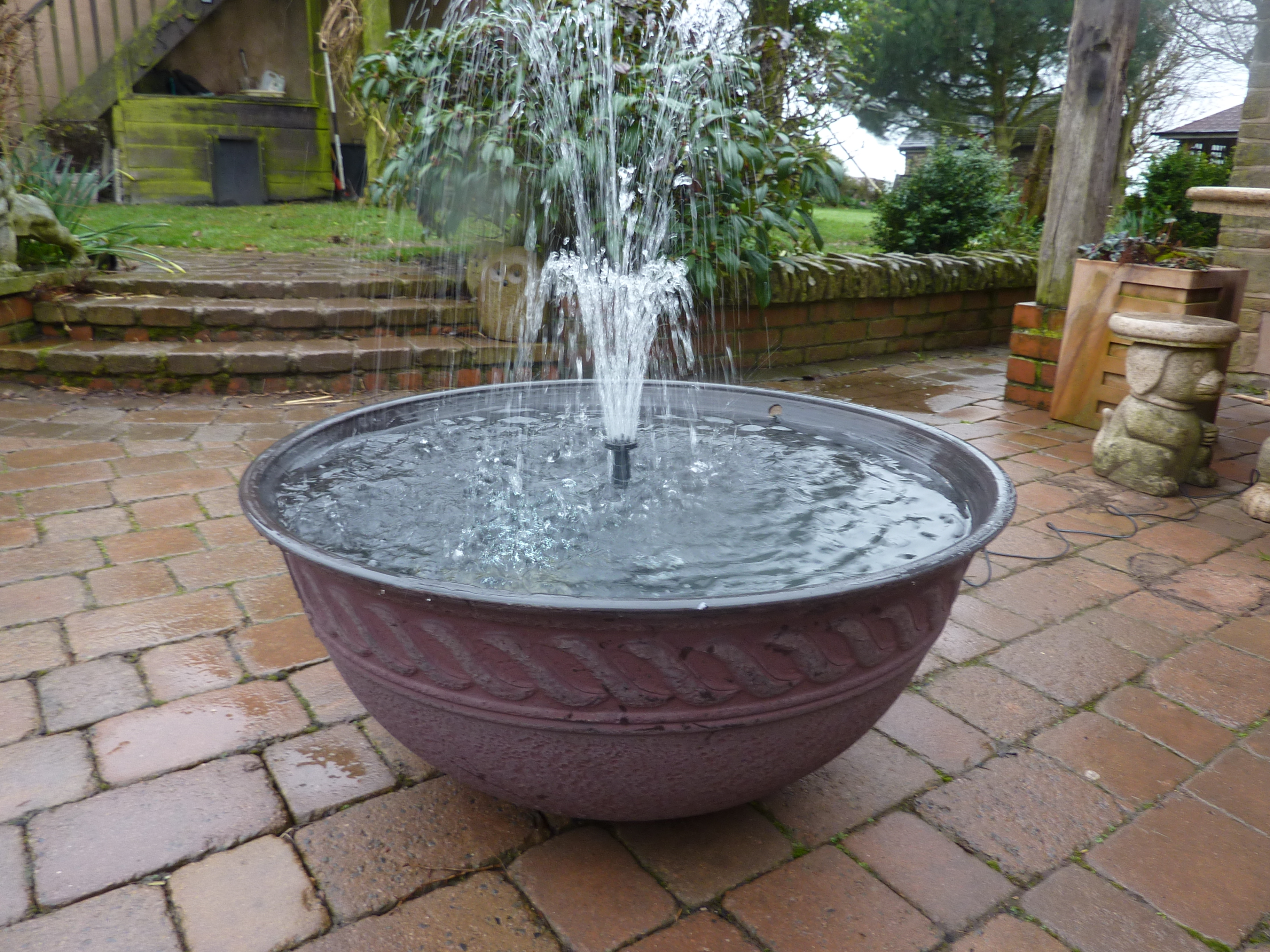 Lotus bowl Grey complete fountain
